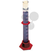 Éprouvette graduée en verre avec pied PP 100 ml / 1 ml